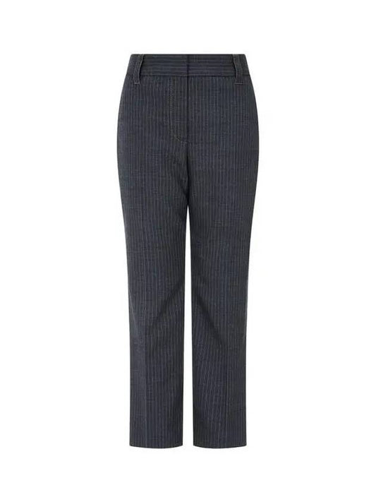 Shimaeul 8th Anniversary 10 ePoint 9 8 Women s Stitch Stripe Easy Wool Pants Dark Gray 271902 - BRUNELLO CUCINELLI - BALAAN 1