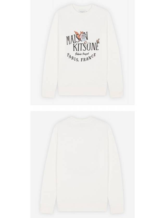 Men's Oly Palais Royal News Classic Cotton Sweatshirt Ecru - MAISON KITSUNE - BALAAN 5