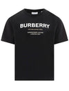 24 Black crew neck T shirt with logo 8064569130828 N BURBE A1189 - BURBERRY - BALAAN 3