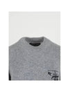 Y PROJECT Logo Jacquard Wool Blend Knit MPULL88 S25 Y62 GRAY - Y/PROJECT - BALAAN 4