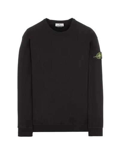 Wappen Patch Crew Neck Cotton Sweatshirt Black - STONE ISLAND - BALAAN 2