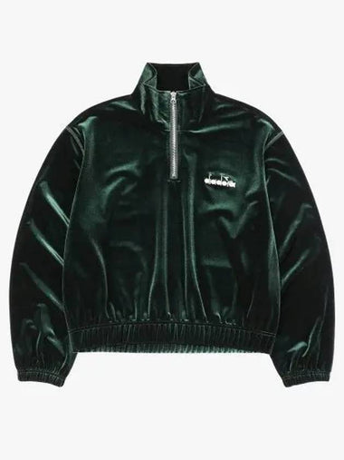 Diadora Veluto Training Setup Anorak Women GREEN - DIADORA - BALAAN 1