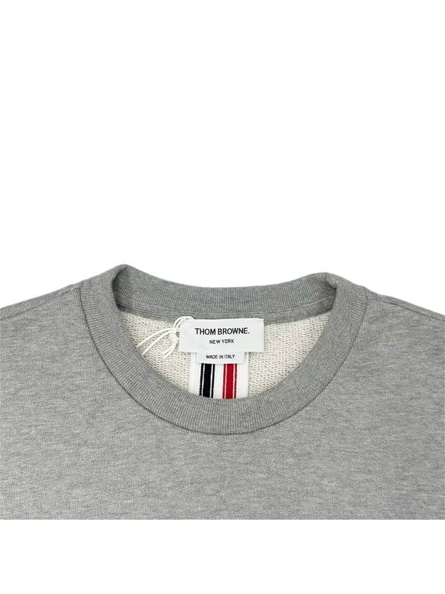 Center Back Stripe Crewneck Sweatshirt Light Grey - THOM BROWNE - BALAAN 4