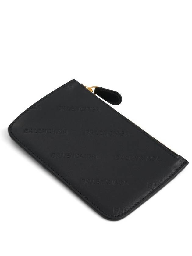 Embossed Logo Card Wallet Black - BALENCIAGA - BALAAN 5