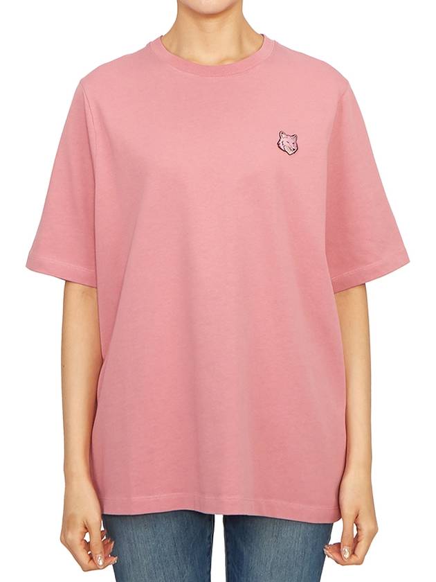 Bold Fox Head Patch Comfort Short Sleeve T-Shirt Rosebud - MAISON KITSUNE - BALAAN 2