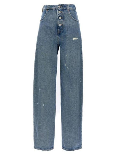 Leg Denim Cotton Wide Jeans Blue - MAISON MARGIELA - BALAAN 2