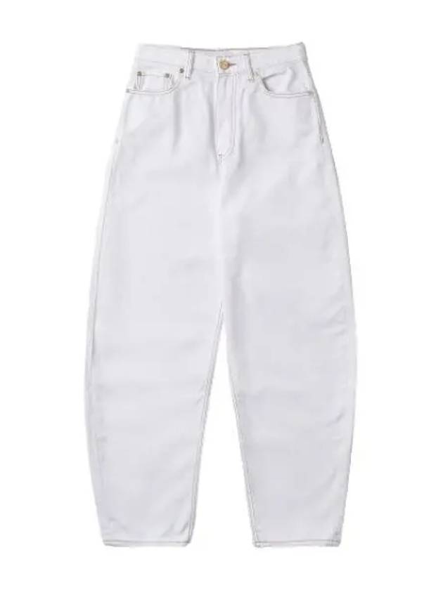 Sterry Denim Pants Bright White Jeans - GANNI - BALAAN 1