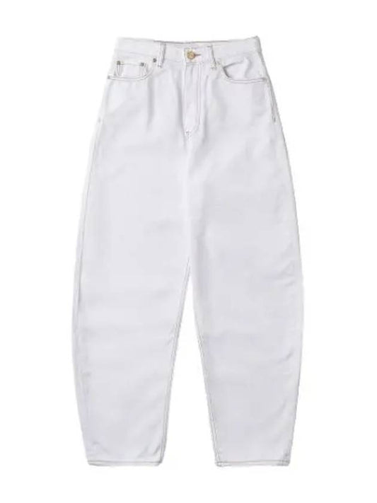 Sterry Denim Pants Bright White Jeans - GANNI - BALAAN 1