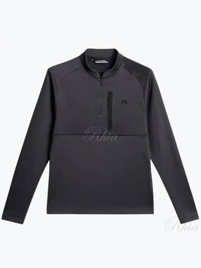 Adam Quarter Zip Mid Layer Long Sleeve T-Shirt Asphalt - J.LINDEBERG - BALAAN 2