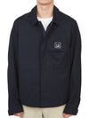 Metropolis Logo Shirt Jacket Navy - CP COMPANY - BALAAN 3