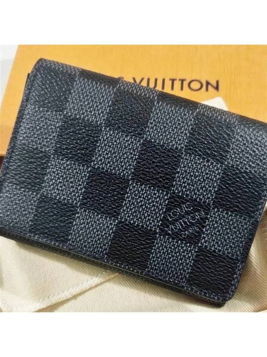 Damier Graphite Envelope Business Card Wallet Black - LOUIS VUITTON - BALAAN 2