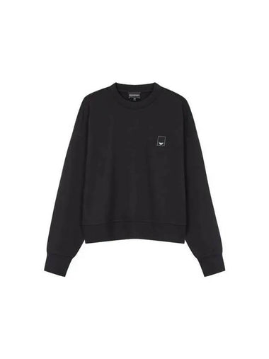 Women s Easy Logo Patch Sweatshirt Black 270484 - EMPORIO ARMANI - BALAAN 1