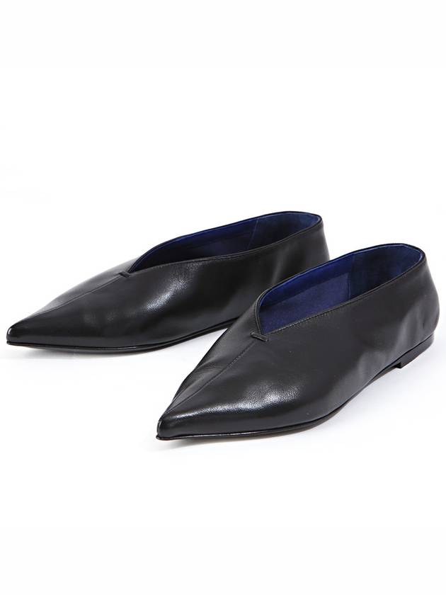 Soft V neck Nappa Flat Black - CELINE - BALAAN 2