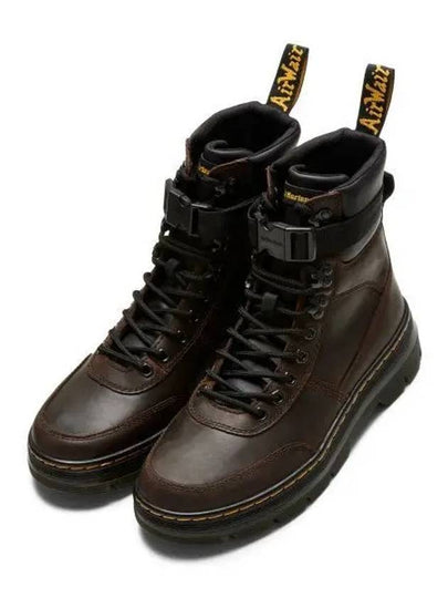 Combs Tech Leather Crazy Horse Combat Boots Dark Brown - DR. MARTENS - BALAAN 2