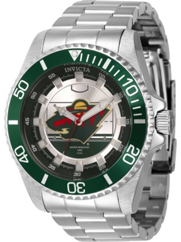 Invicta NHL Minnesota Wild Quartz Silver Dial Men's Watch 42250 - INVICTA - BALAAN 1