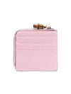 Double G Bamboo Leather Card Wallet Pink - GUCCI - BALAAN 3