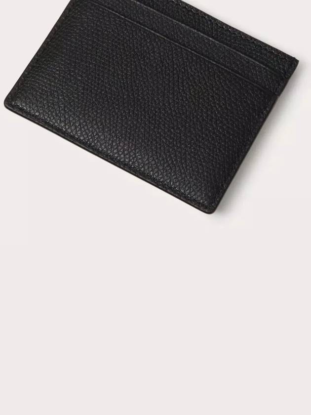 V Logo Signature Card Wallet Black - VALENTINO - BALAAN 6