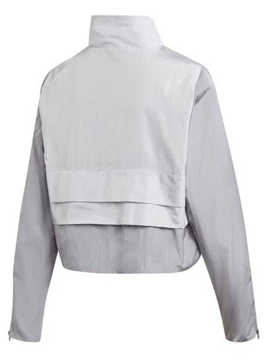 Half zip up anorak crop windbreaker top FU3835 gray WOMENS - ADIDAS - BALAAN 2