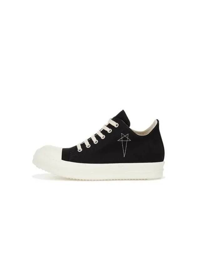 WOMEN DRKSHDW Canvas Low Top Sneakers Black 271215 - RICK OWENS - BALAAN 1