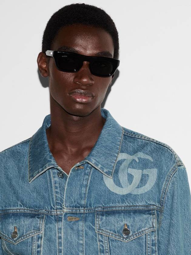 Laser Double G Denim Jacket Blue - GUCCI - BALAAN 6