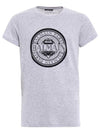 Logo Print Short Sleeve T-shirt Grey - BALMAIN - BALAAN 1