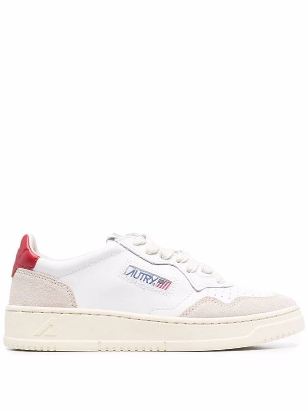 Medalist Leather Low-Top Sneakers Red White - AUTRY - BALAAN 2