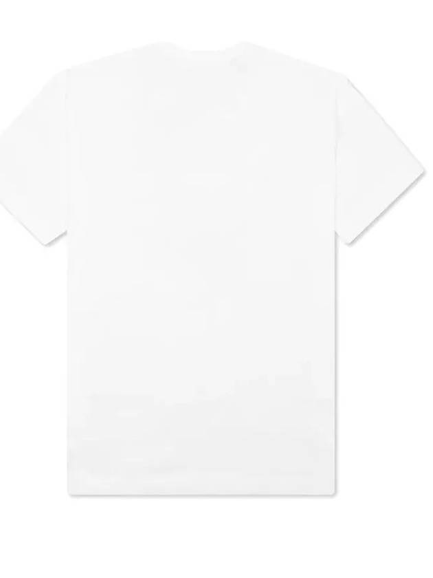 Black Heart Print T Shirt White AZ T070 051 1 - COMME DES GARCONS - BALAAN 3