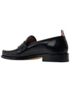 Pleated Leather Penny Loafers Black - THOM BROWNE - BALAAN 4