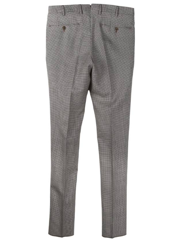 Super slim houndstooth check virgin wool pants - PT TORINO - BALAAN 3