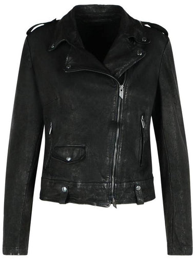 Salvatore Santoro Black Leather Biker Jacket - SALVATORE SANTORO - BALAAN 1