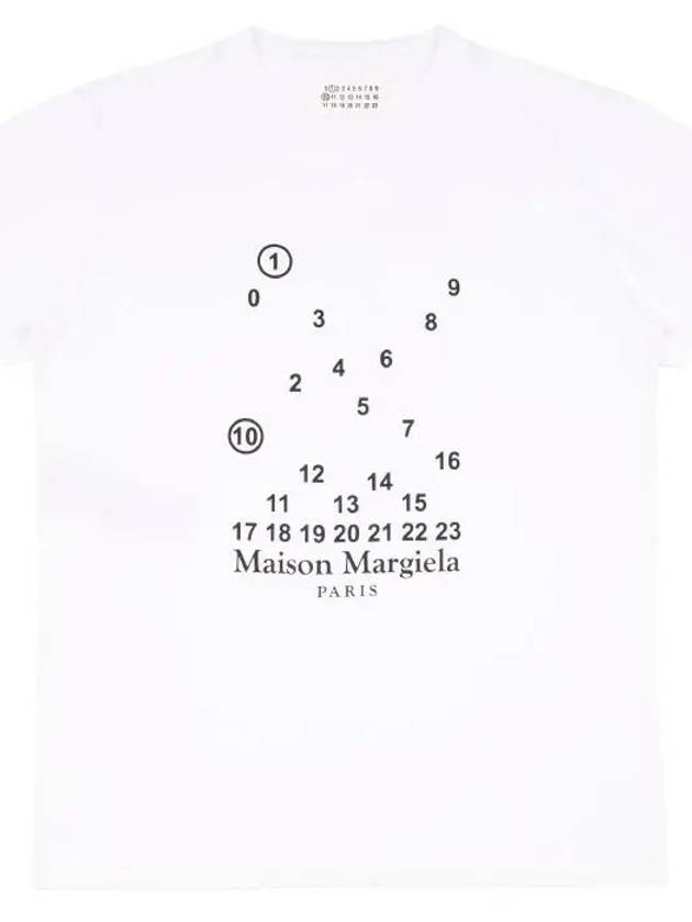 Numeric Logo Short Sleeve T-Shirt White - MAISON MARGIELA - BALAAN 6