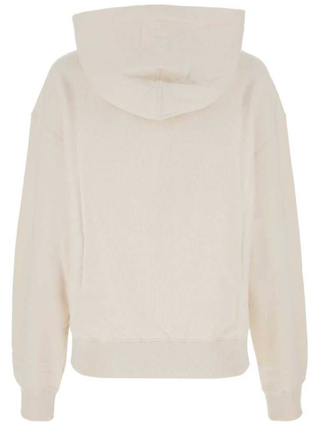 Logo Print Cotton Hoodie Cream - JIL SANDER - BALAAN 3