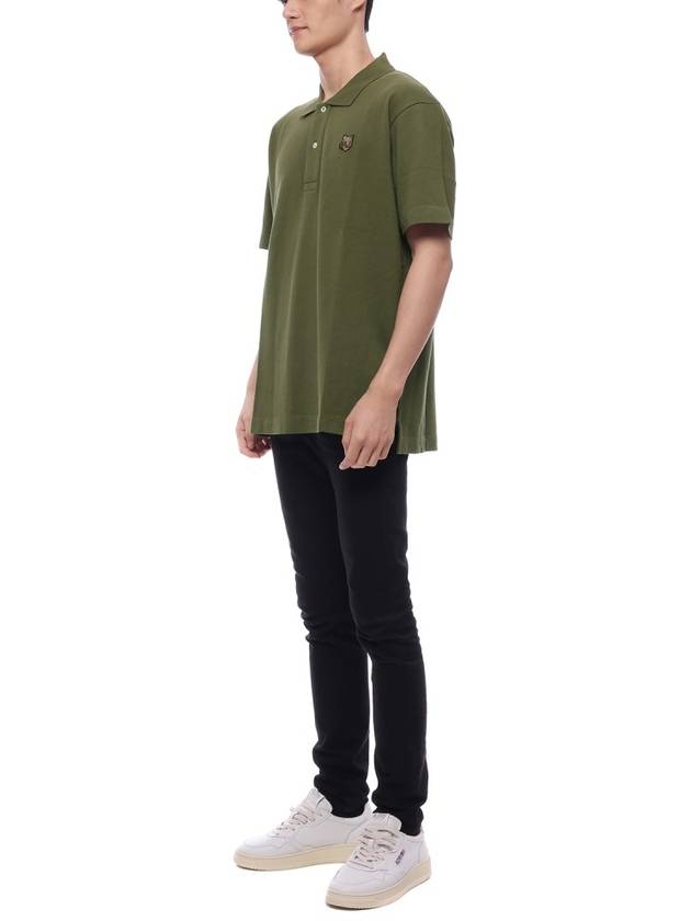 Bold Fox Head Patch Comfort Polo Shirt Military Green - MAISON KITSUNE - BALAAN 5