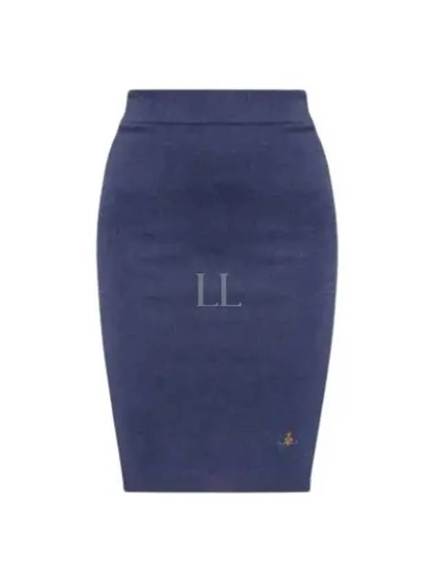 Embroidered ORB Pencil Skirt Navy - VIVIENNE WESTWOOD - BALAAN 2