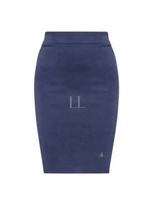 Embroidered ORB Pencil Skirt Navy - VIVIENNE WESTWOOD - BALAAN 2