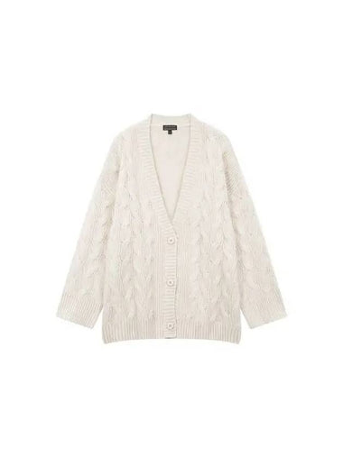 Women s Cable Tissue Easy Cardigan Ivory 271565 - ARMANI EXCHANGE - BALAAN 1