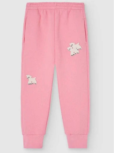 Kids Pink Patch Panther Sweatpants F24029 018FY - THE ANIMALS OBSERVATORY - BALAAN 1