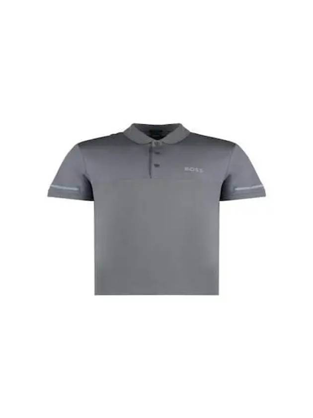 Logo Print Polo Shirt Grey - HUGO BOSS - BALAAN 2