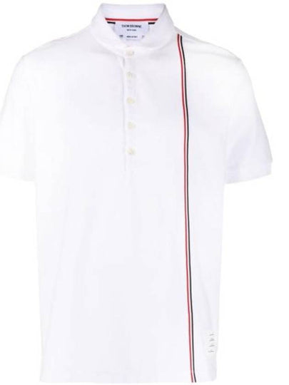 RWB Stripe Polo Shirt White - THOM BROWNE - BALAAN 2