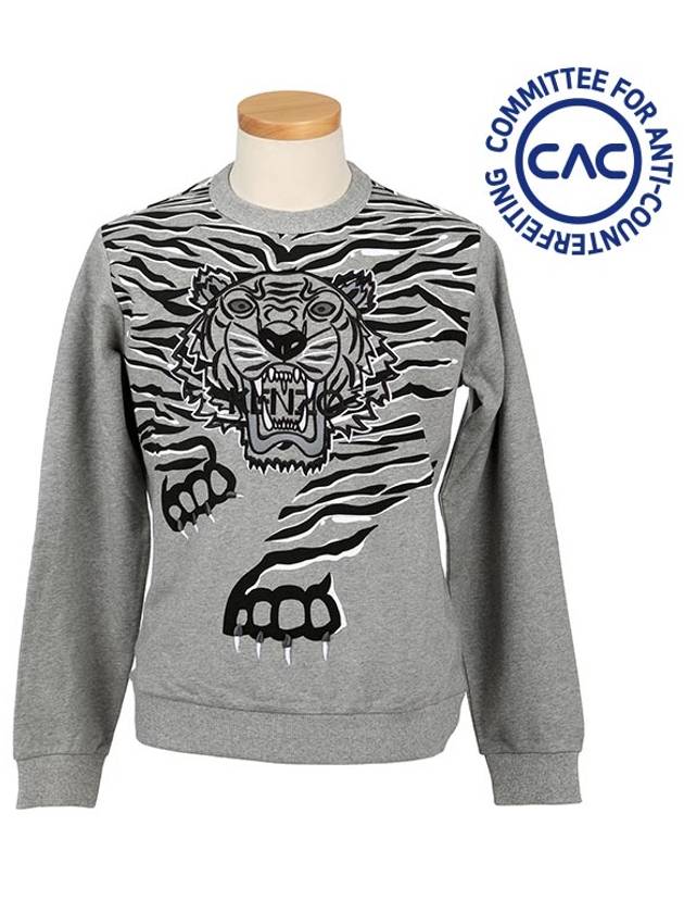 Geo Tiger Sweatshirt Grey - KENZO - BALAAN 3