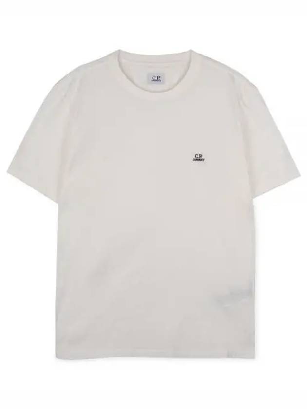 Logo Patch Crew Neck Cotton Short Sleeve T-Shirt White - CP COMPANY - BALAAN 2