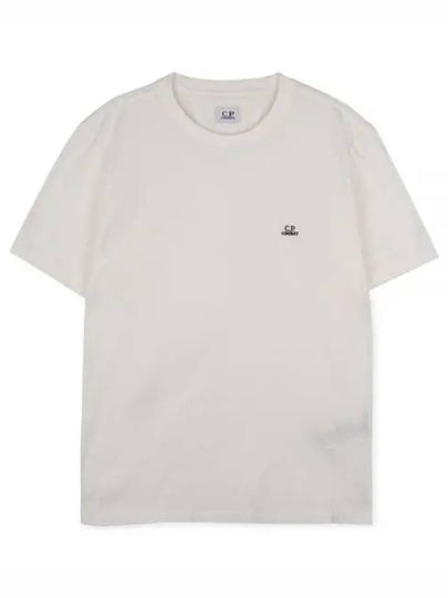 Logo Patch Crew Neck Cotton Short Sleeve T-Shirt White - CP COMPANY - BALAAN 2