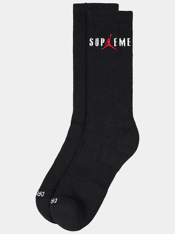 Jordan Crew Socks 2 Pack Black HF1398 010 - SUPREME - BALAAN 1