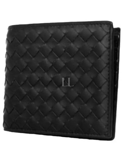 Intrecciato Weaving Half Wallet Black - BOTTEGA VENETA - BALAAN 2