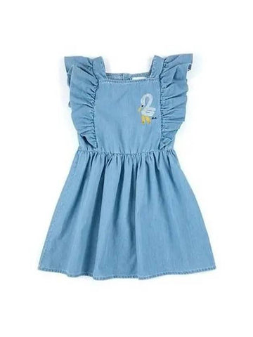 Kids Pelican Ruffle One Piece Denim 123AC133 - BOBO CHOSES - BALAAN 1