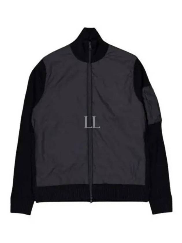 Men's Beck Knitted Hybrid Zip-Up Jacket Black - J.LINDEBERG - BALAAN 2