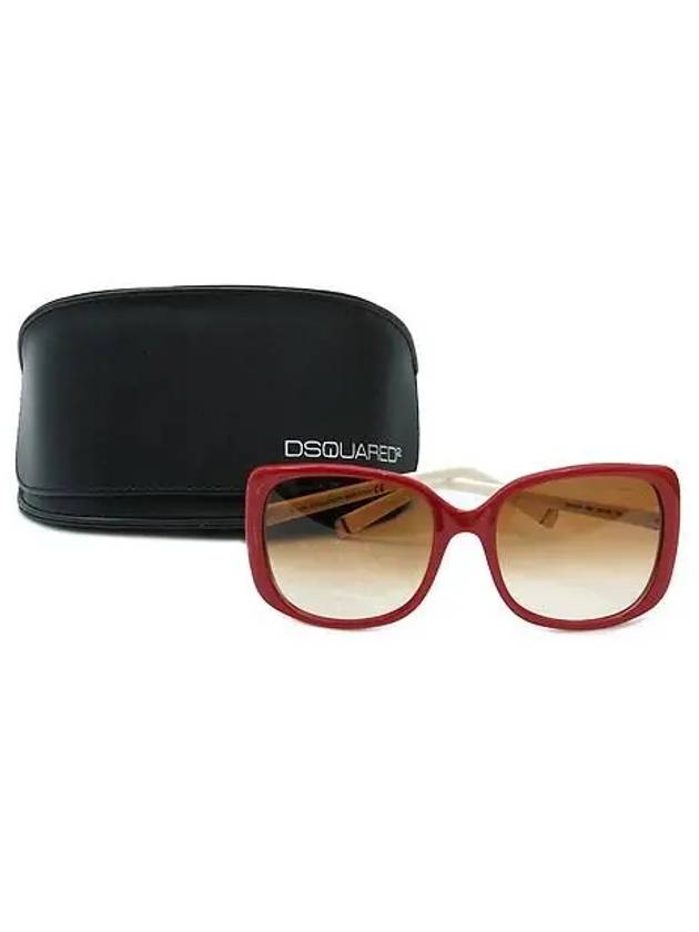 DQ0034 66F side initial horn rim sunglasses - DSQUARED2 - BALAAN 1