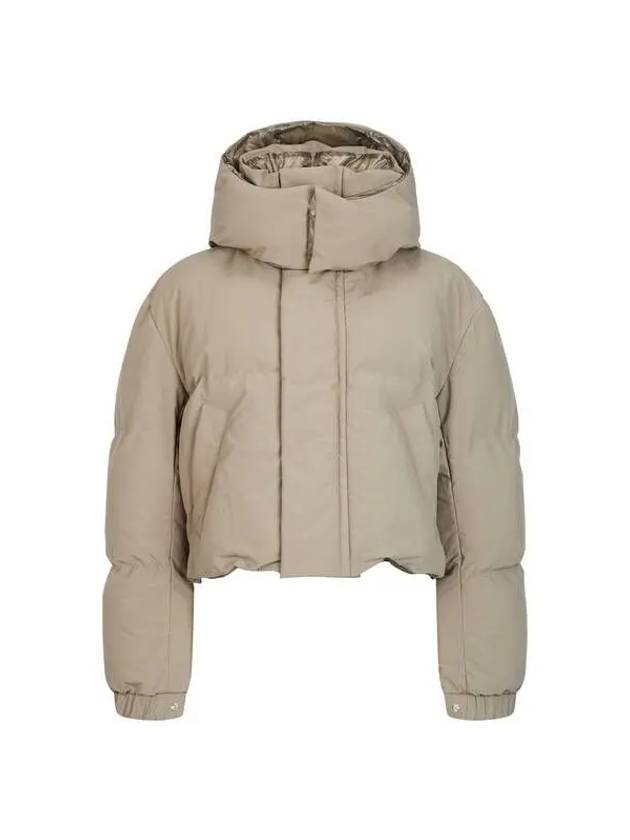 Women's Detachable Hood Crop Padded Blouson Khaki 271023 - SACAI - BALAAN 1