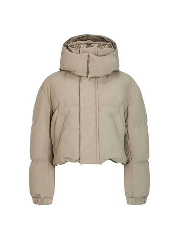 Women's Detachable Hood Crop Padded Blouson Khaki 271023 - SACAI - BALAAN 1