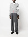 Hector Motif 4 Bar Cardigan Grey - THOM BROWNE - BALAAN 7